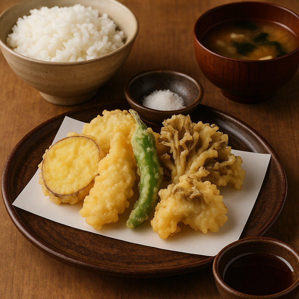 梅コース - 季節の野菜天ぷら盛り合わせ